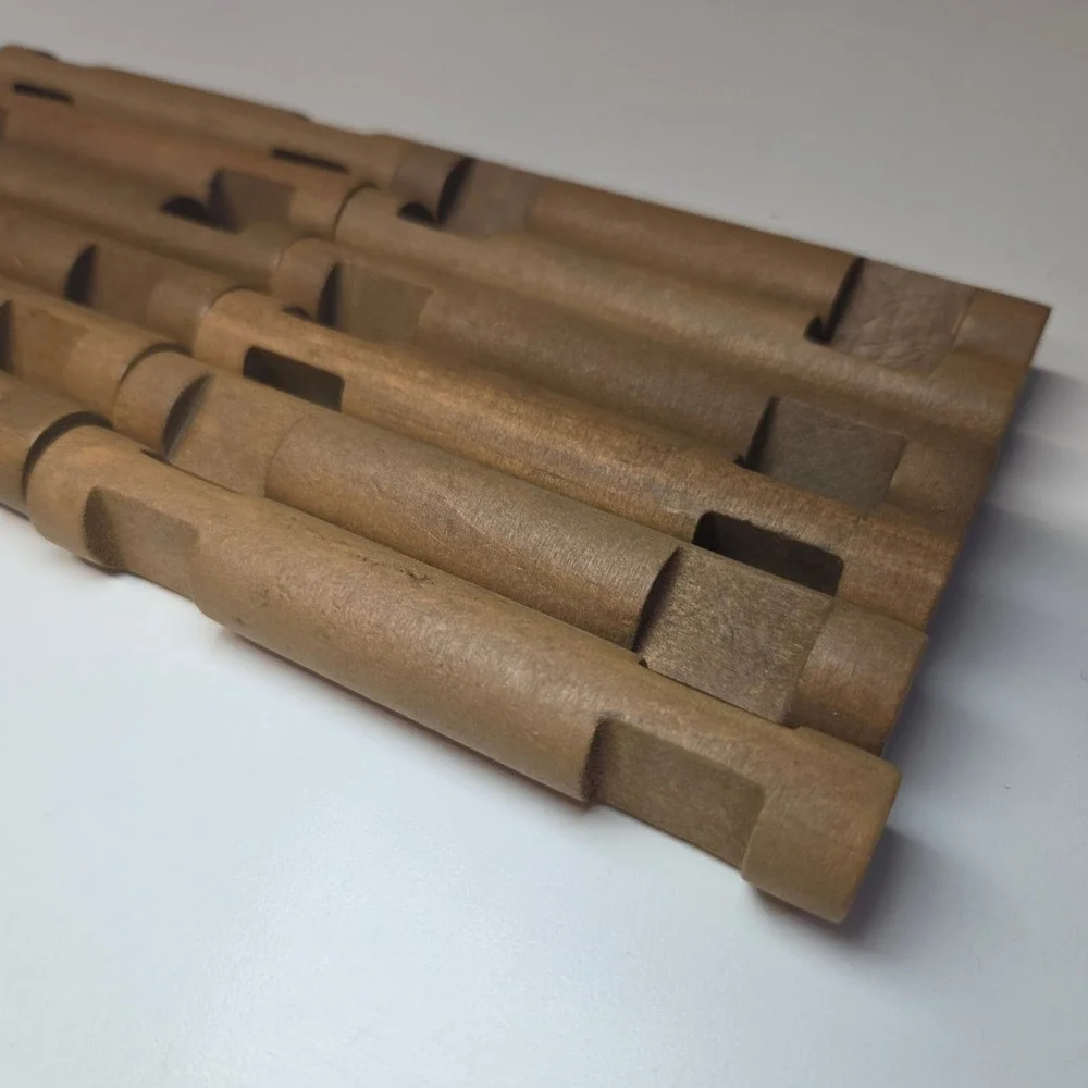 Lincoln Logs Small Round 2 Notch Wood Replacement Pieces Lot of 12 Brown 4.5in
